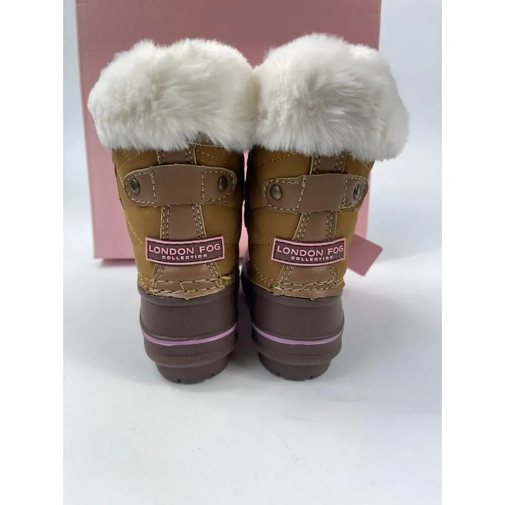 London Fog Collection Baby Girl Faux Fur‎ Lined Boots Size 5 M